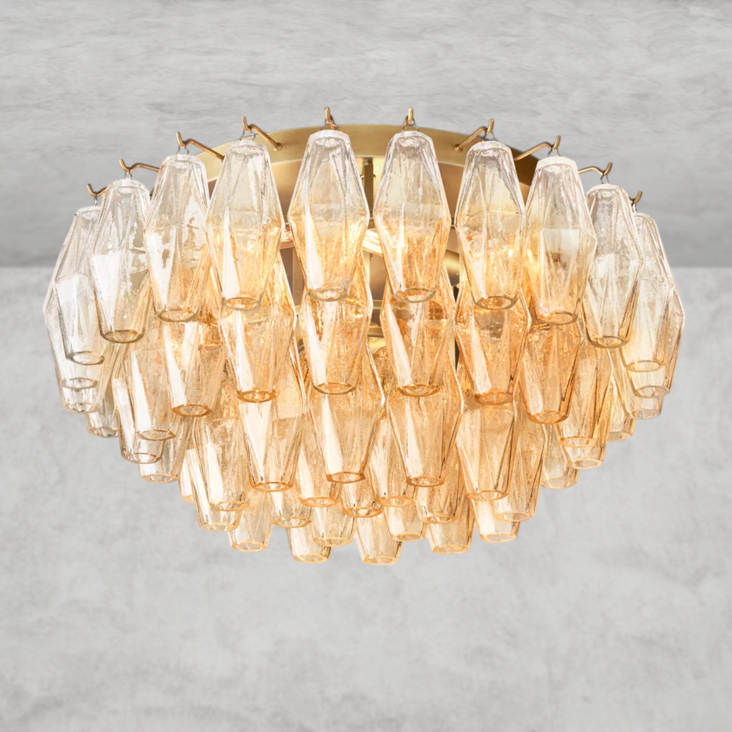 Chiara Clear/ Smoke Glass Flushmount 17", 22"